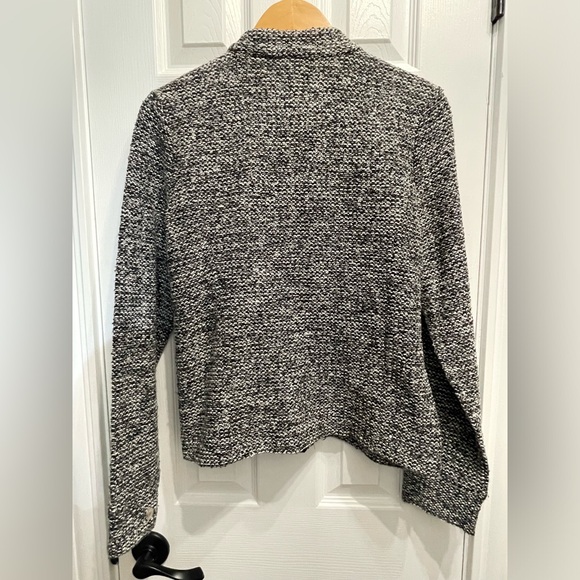 Lauren Ralph Lauren Full Zip Women’s Jacket Tweed Moto Zip Pocket Large Gray - Picture 8 of 16